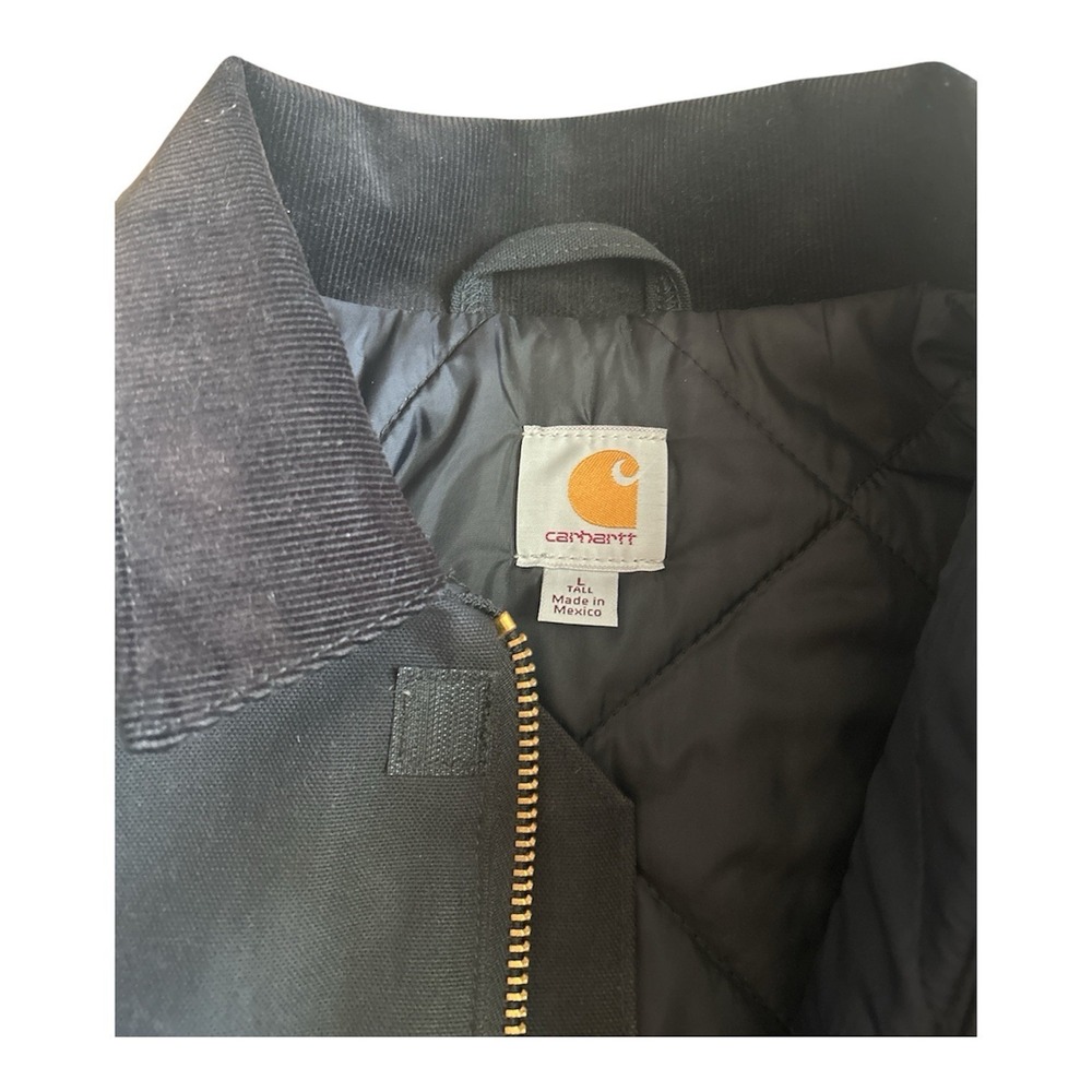 Carhartt Men's Black Traditional Coat/Arctic-Quilt Lined C003-BLK Size L Tall - Picture 4 of 9
